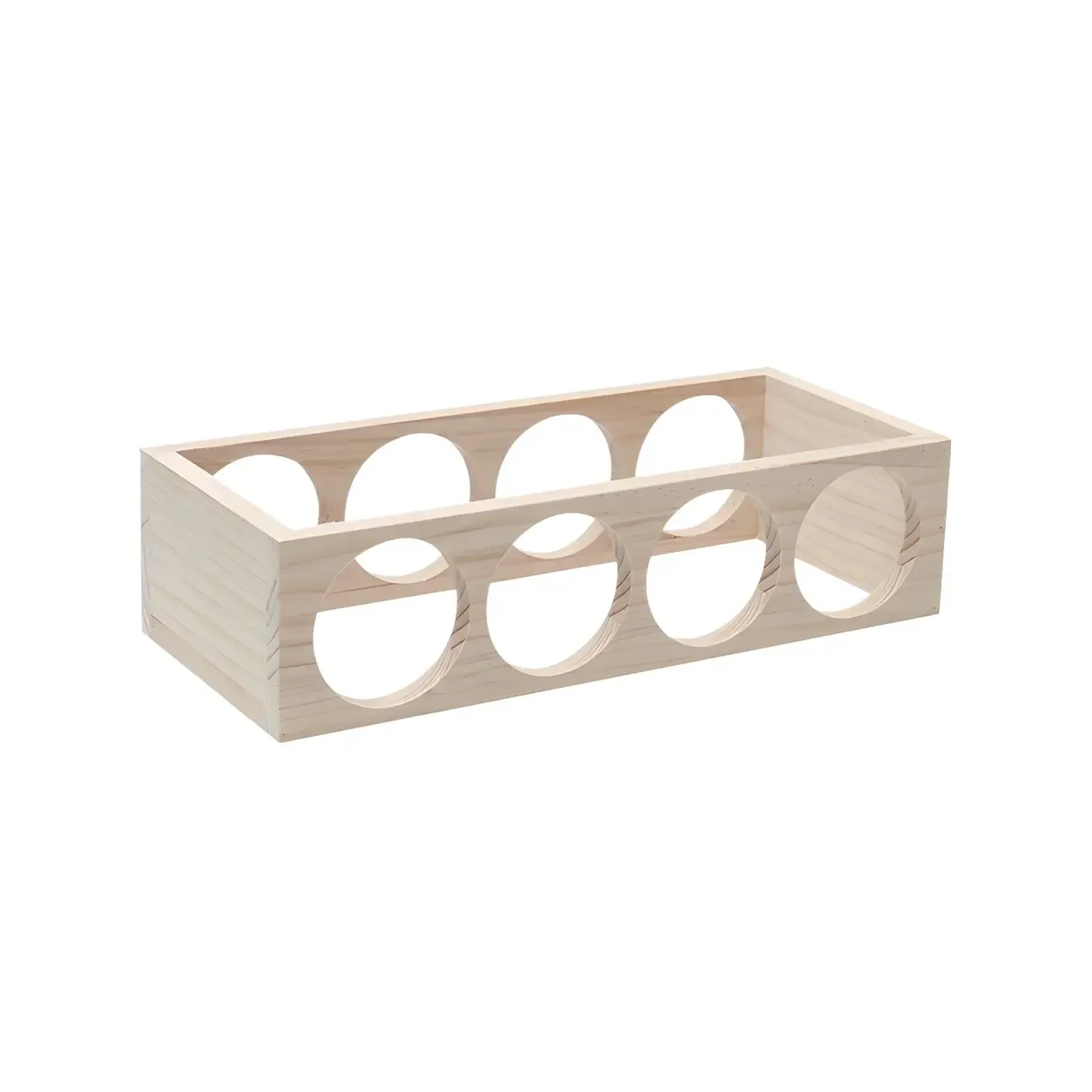 Natural Wooden Stackable Wine Rack Tabletop Wine Holder