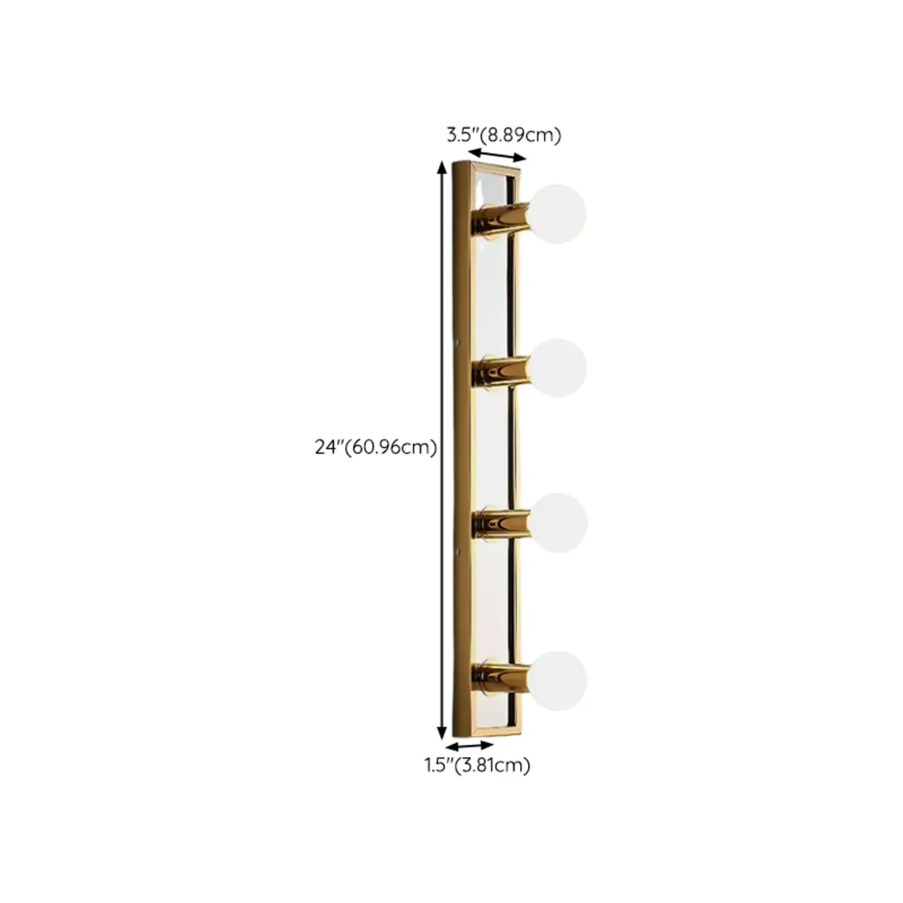 Gold Modern Steel Multi-Bulb Bathroom Light Fixture