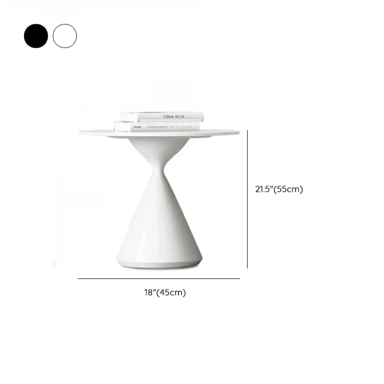 White Round Nesting Coffee Table with Modern Simple Style