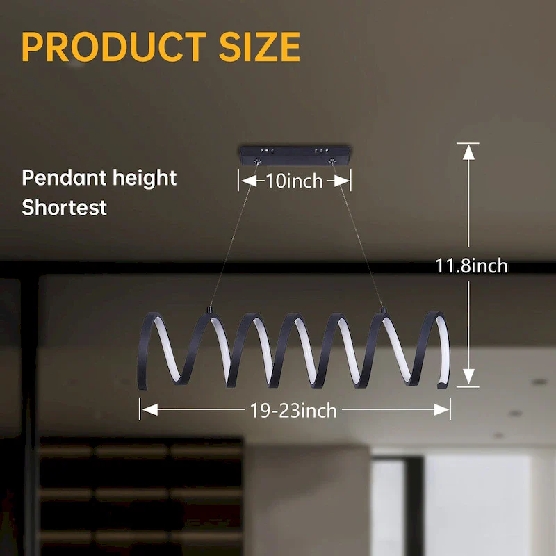 Spiral Loop Aluminum Suspension Wire Modern Ceiling Pendant