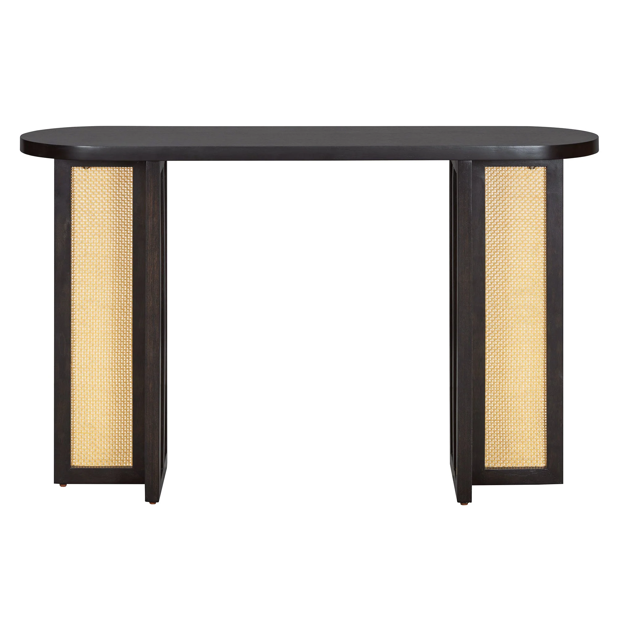 Walker Edison | Farmhouse Rattan Console Table Entryway Table