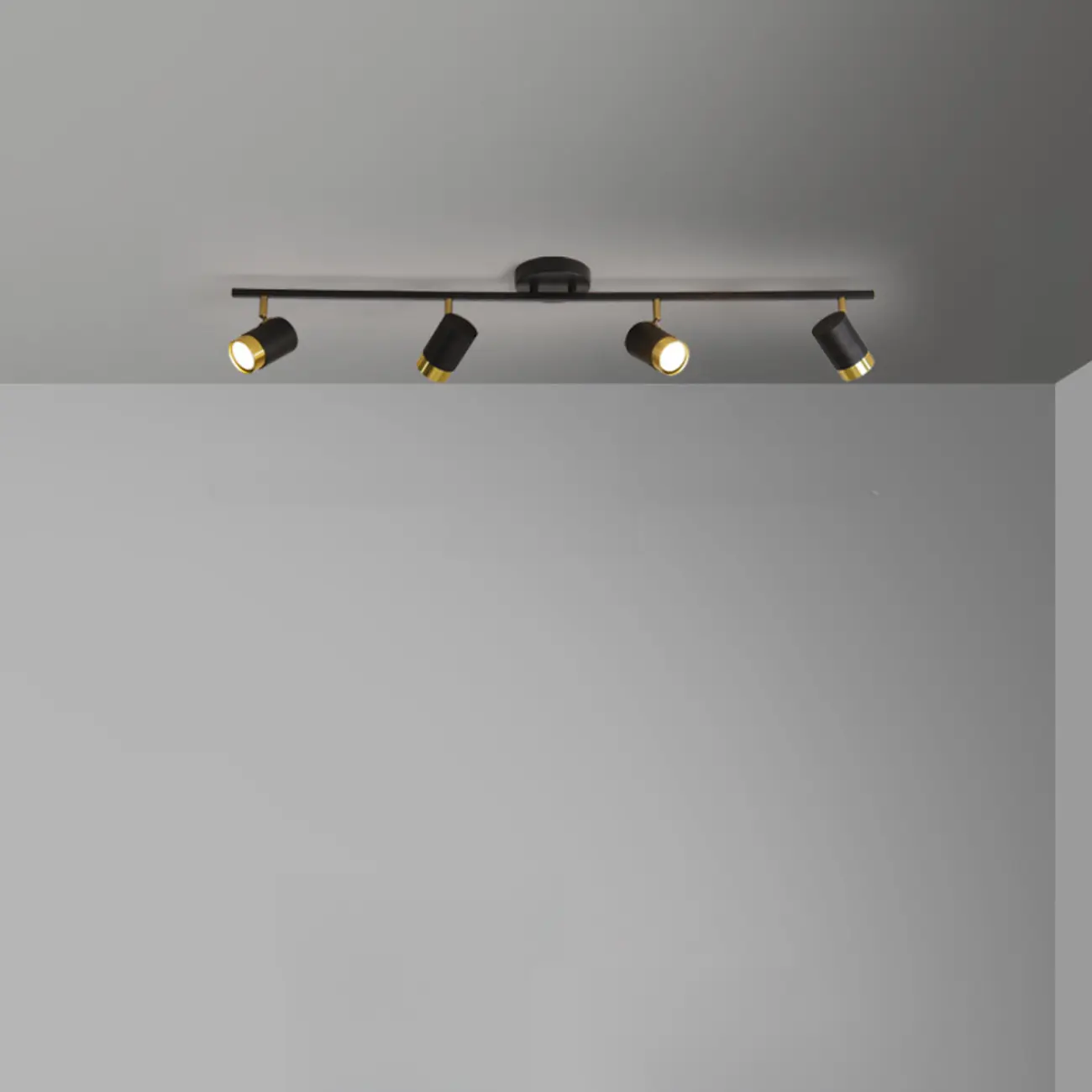 4-Light Modern Dimmable LED Track Lighting with Adjustable Head