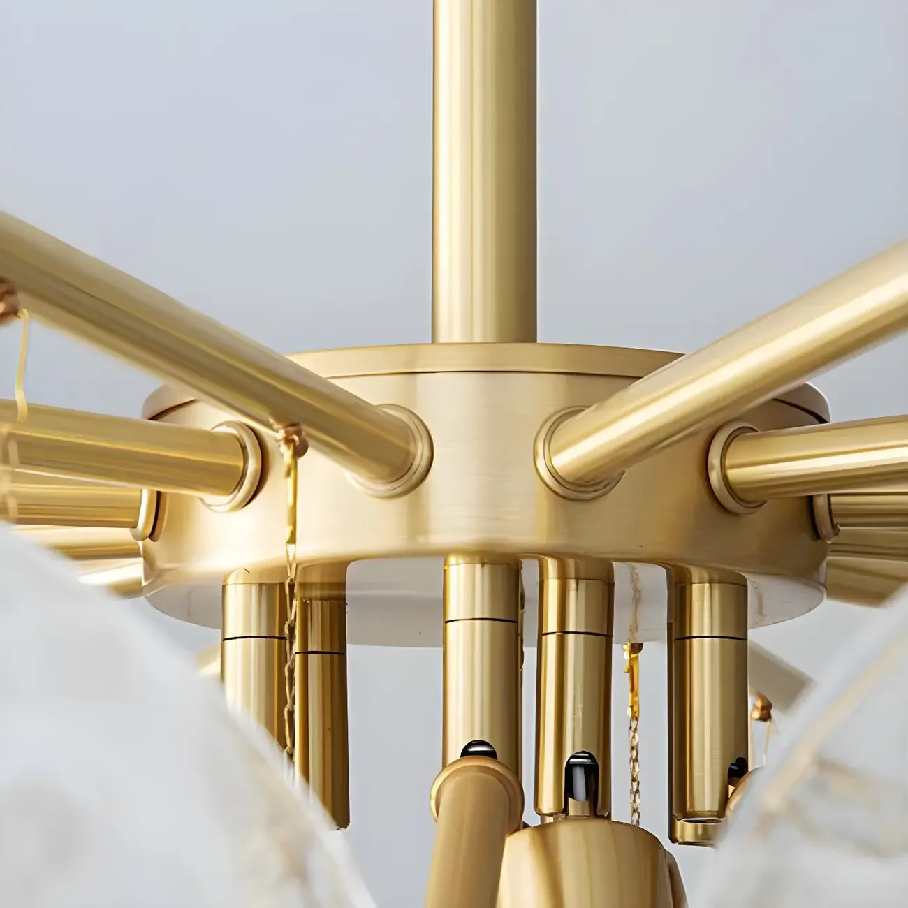 Modern Metal Ambient Glass Chandelier