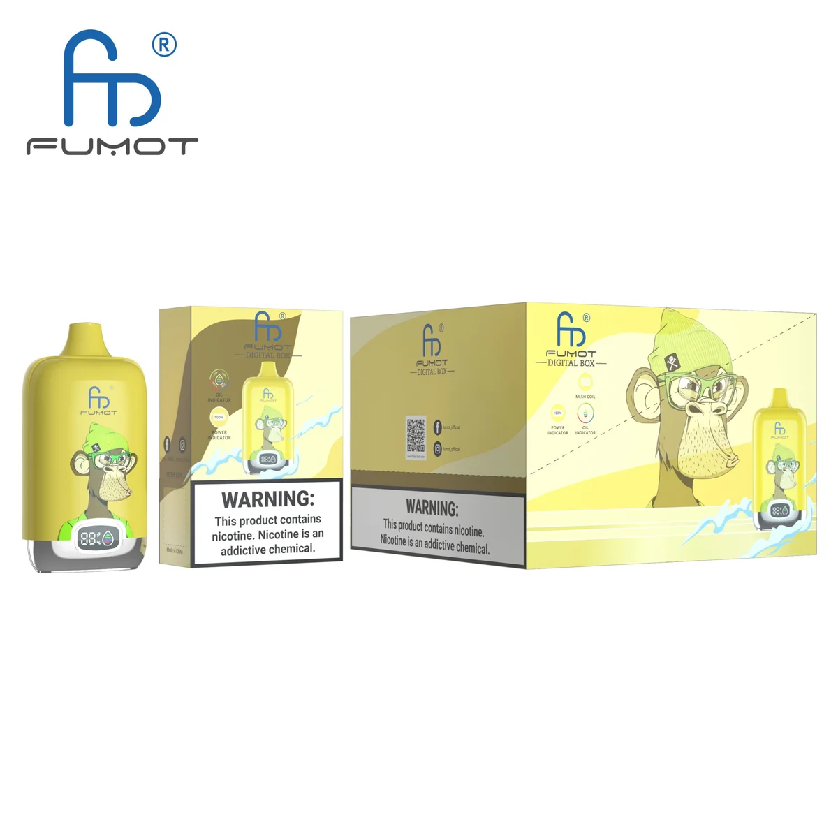 Fumot Digital Box 12000 Berry Lemonade – 10er-Displaybox mit Einweg-Vape und Einzelpackung