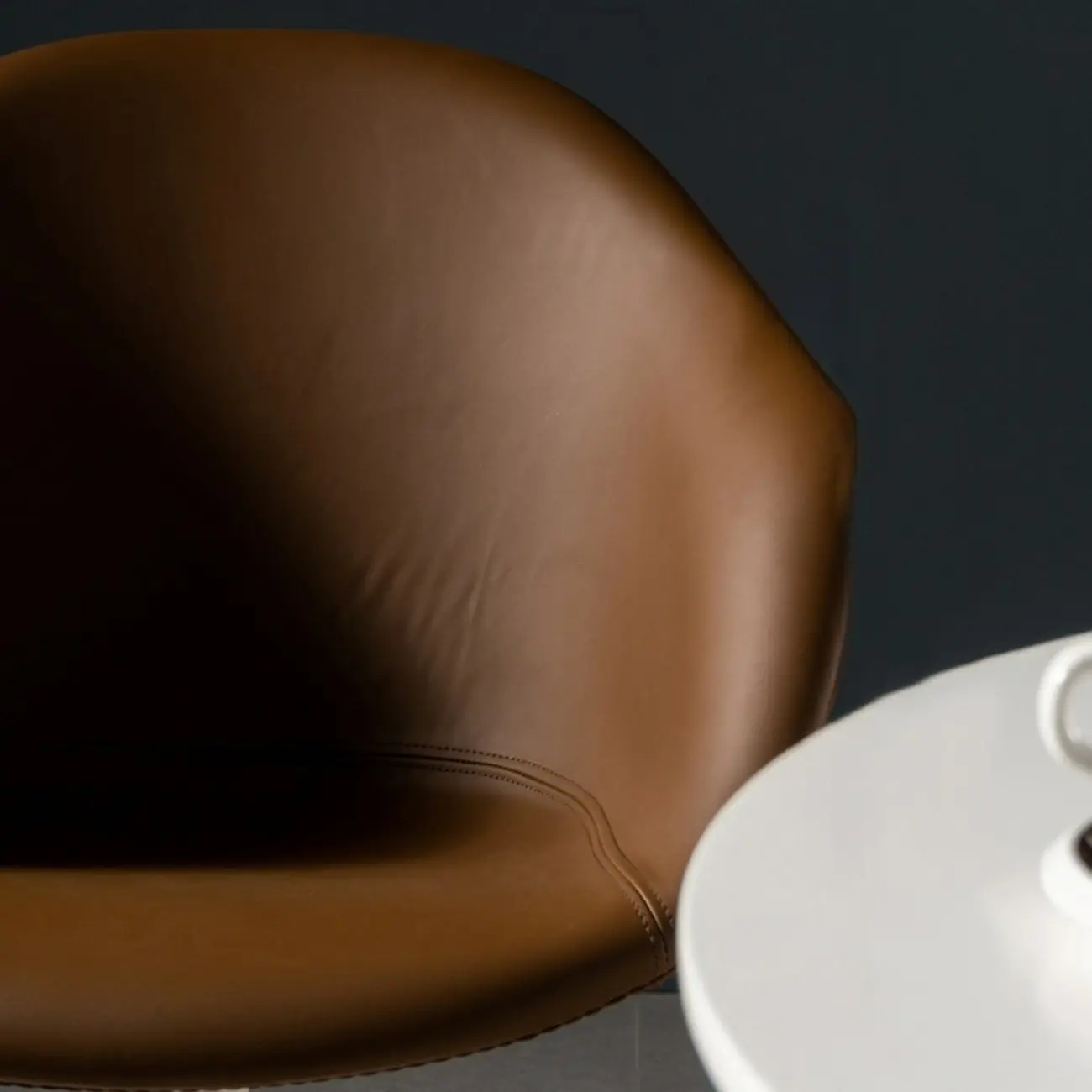 Simple Brown Adjustable Swivel Office Chair