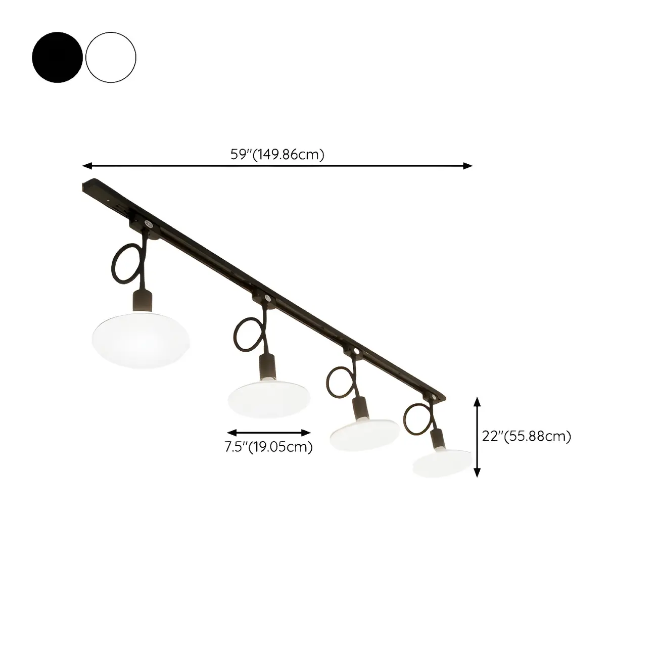 5-Light Modern LED Track Lighting with Adjustable Head