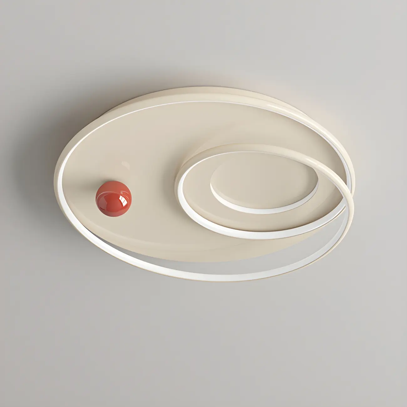 White Round Chic LED Dimmable Flush Mount Ceiling Light