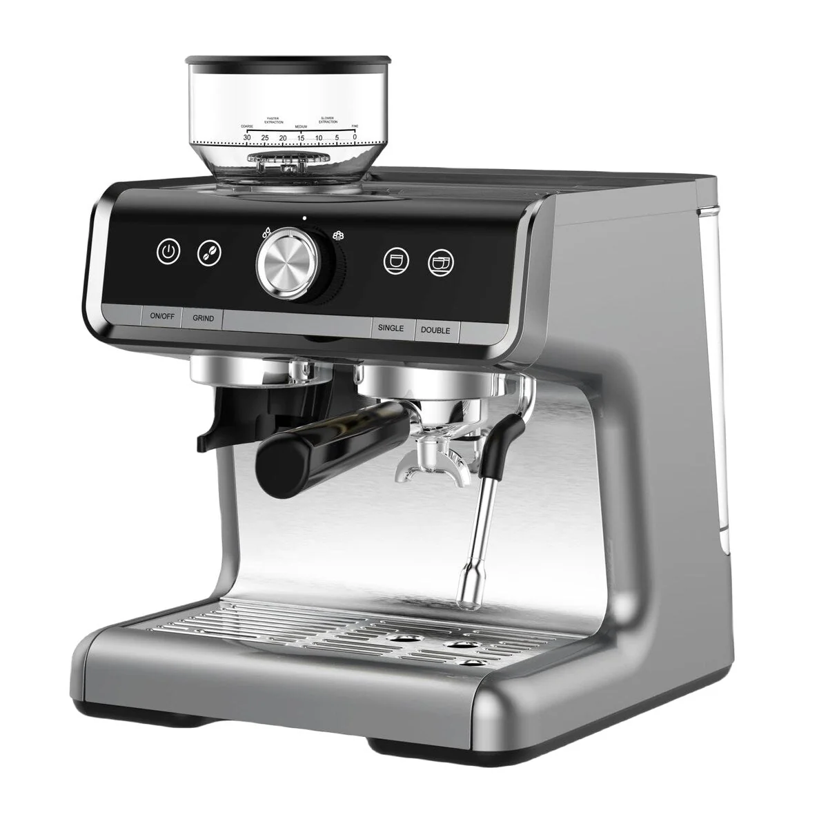 Espresso Coffee Maker, with Grinder, 2.8 L Water Tank