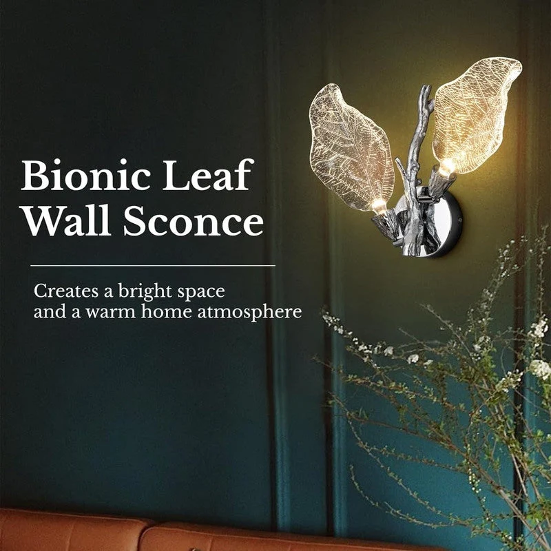 KAYLA 2-Light Bionic Leaf Wall Sconce