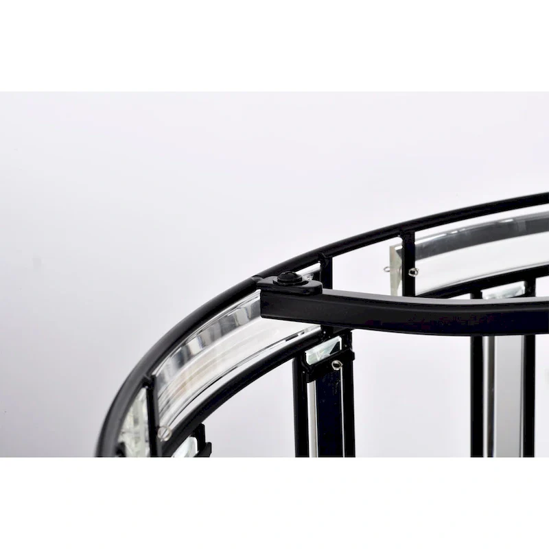 Livia 25 Inch Elegant and Glam Style Matte Black Finish Crystal Lighted Ceiling Fandelier with Remote