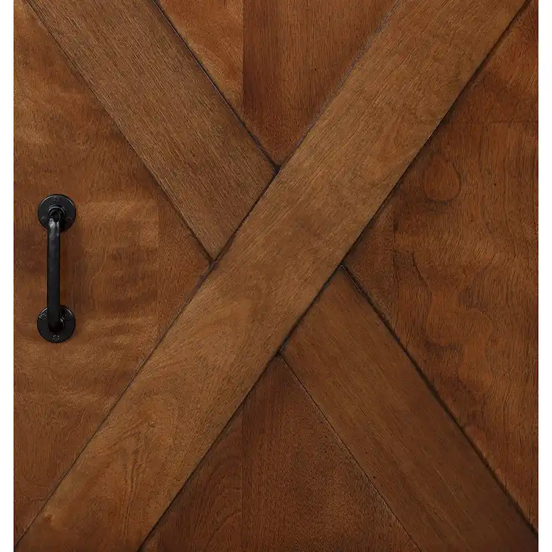 Bridgevine Home Farmhouse 48 inch Coffee Table, No Assembly Required, Aged Whiskey Finish