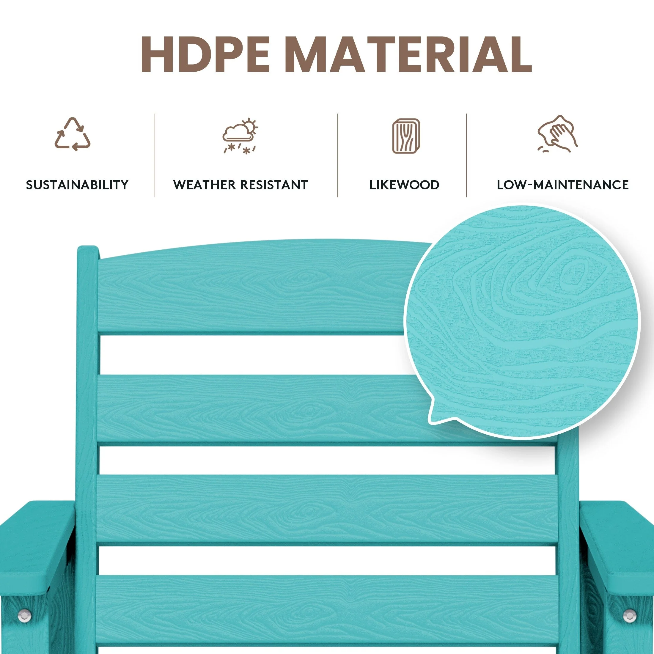 Plastic Tall adirondack Chair Set Of 3-Piece Patio Conversation Set