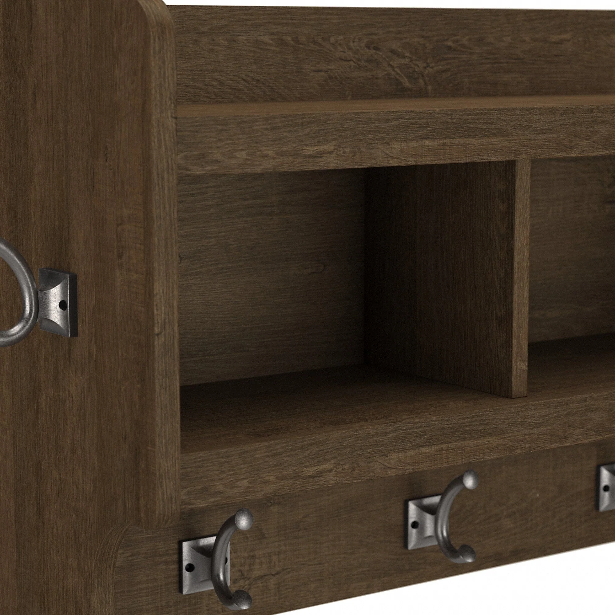 Woodland 40W Wall Mounted Coat Rack with Shelf by Bush Furniture