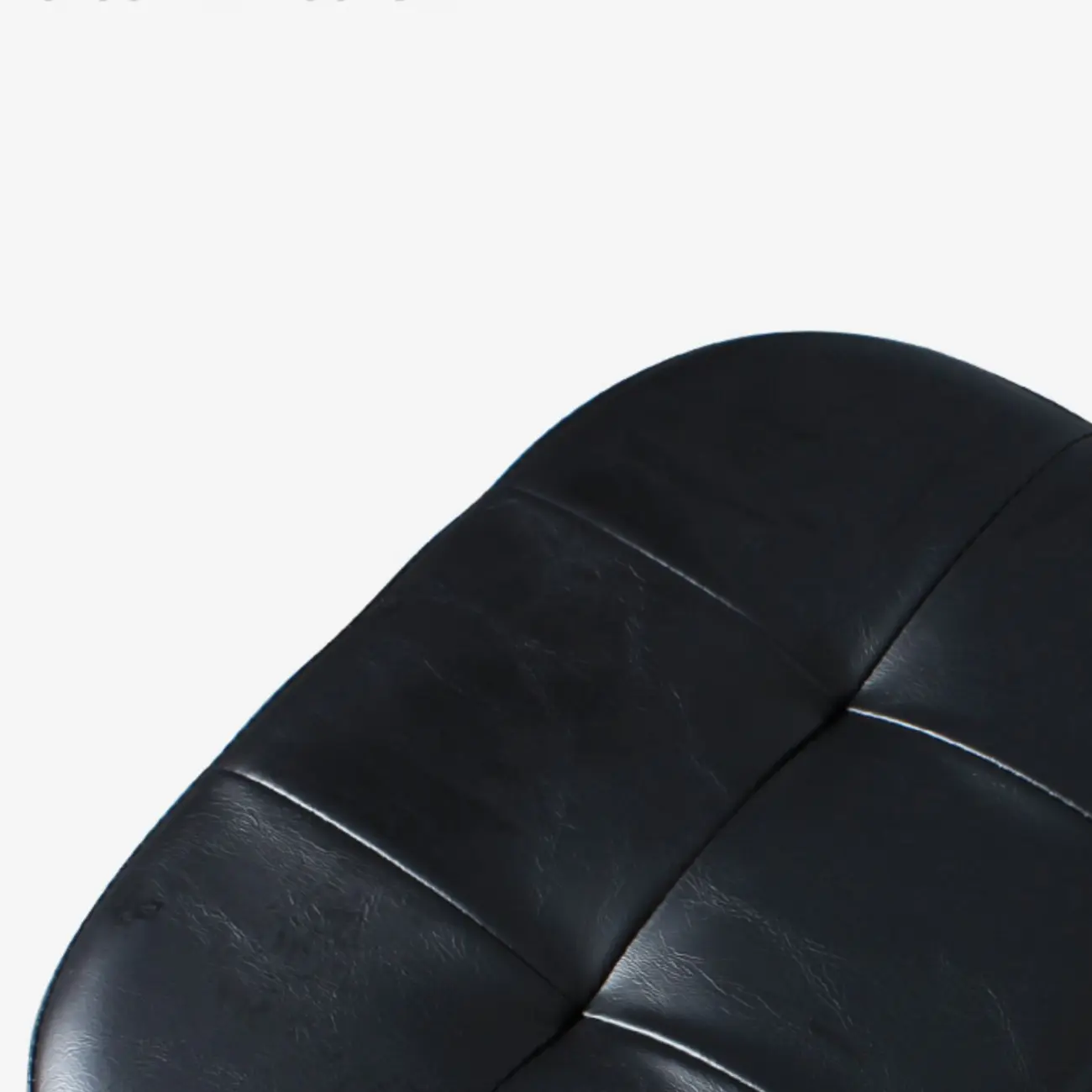 Scandinavian Wood Tufted Leatherette Bar Stools Backless