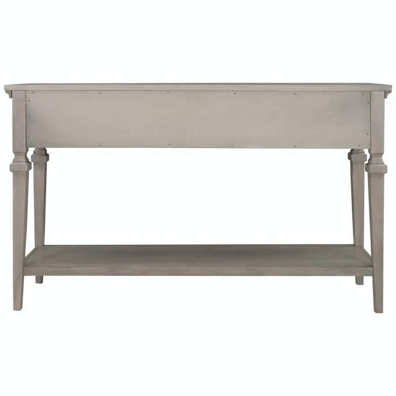 50L Classic Retro Style Console Table with Three Top Drawers and Open Style Bottom Shelf (Gray Wash)