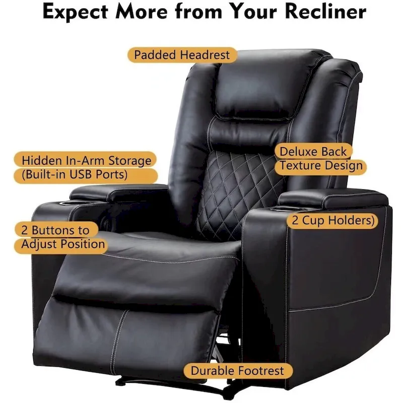 Ebello Multi-Function Power Recliner Home Theater Seating Chair