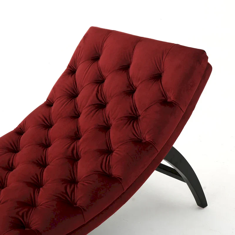 Garret Tufted Velvet Chaise Lounge by Christopher Knight Home