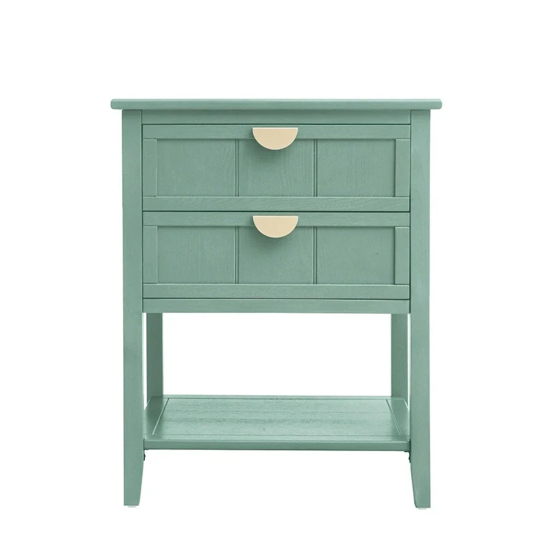 2 Drawer Side Table, American Style Nightstand