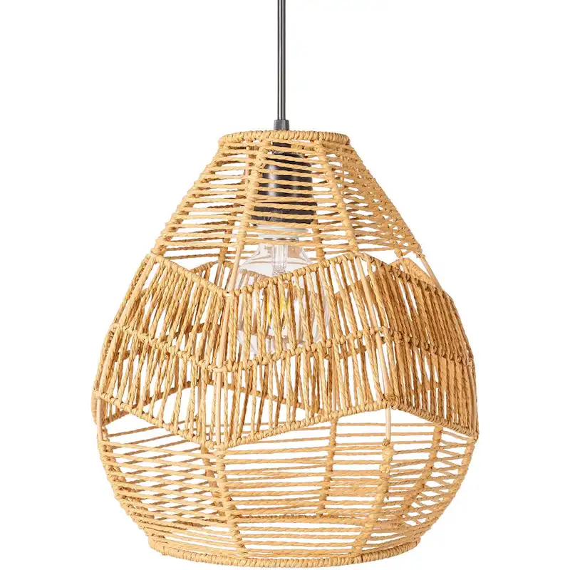 Nosse Woven Rustic Pendant Light - 70 H x 12 W x 12 D