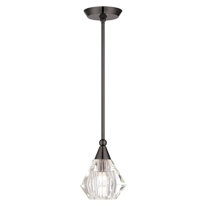 Livex Lighting Brussels Single Light 7  Wide Crystal Mini Pendant