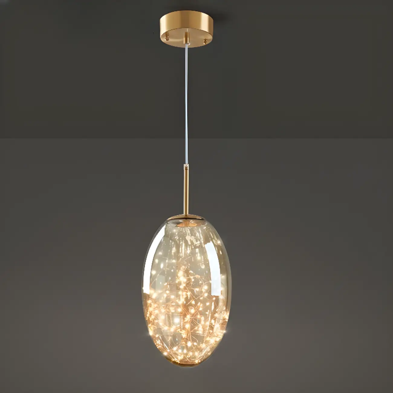 Modern Clear Glass Dining Room Pendant Light