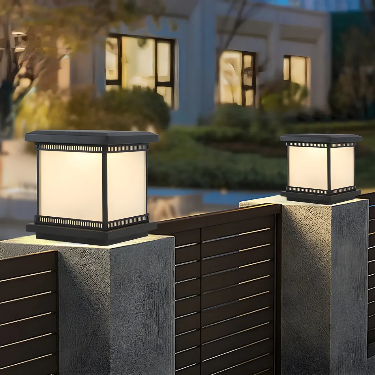 Modern Cube LED Table Lamp with Matte Finish for Outdoors