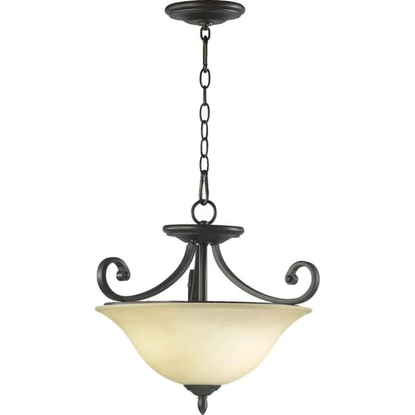 Bryant Oiled Bronze and Amber Scavo 3-light Pendant