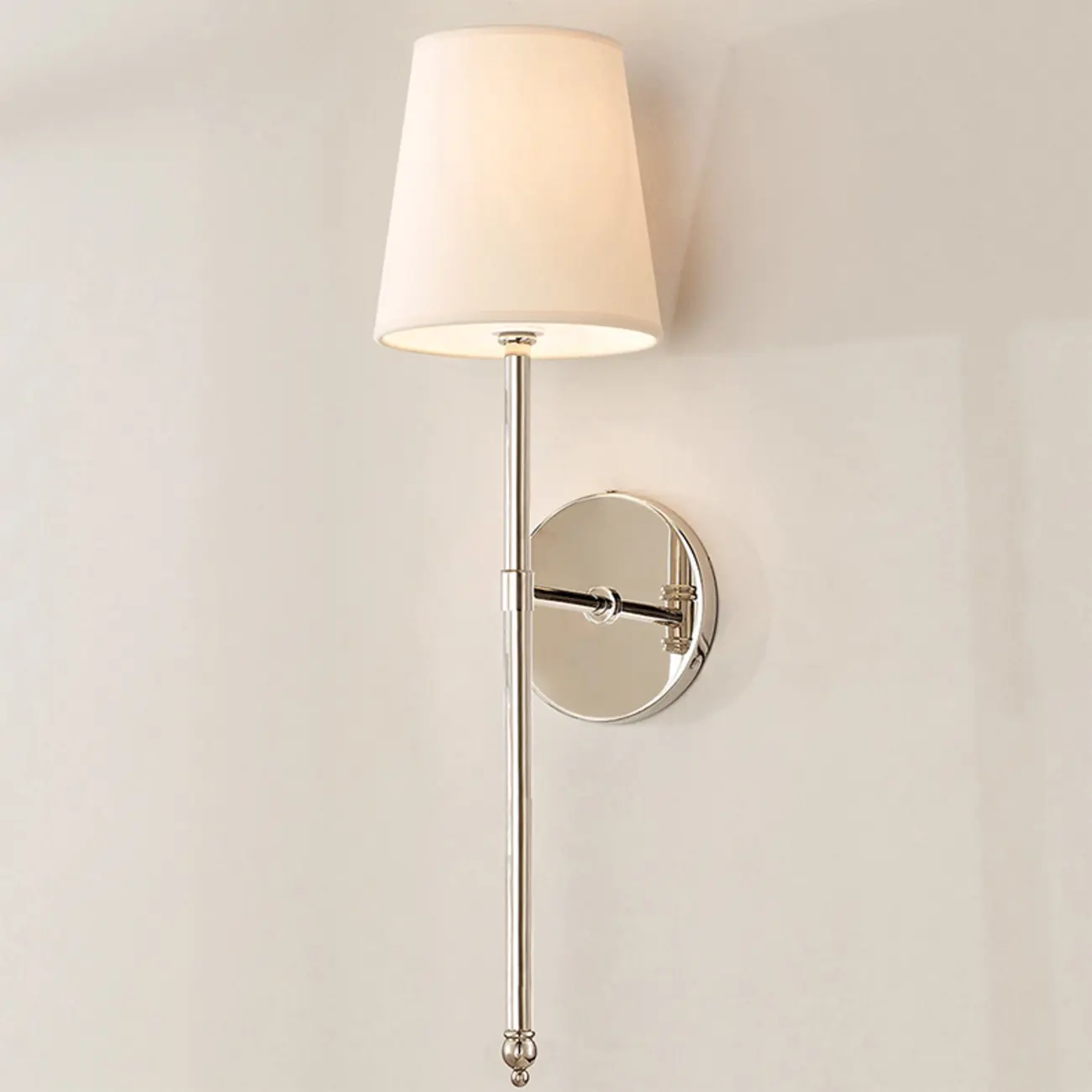 Cylinder LED Wall Sconce with Fabric Shade for Residential Use