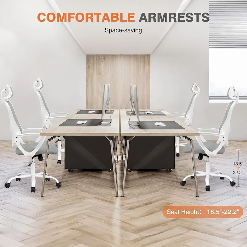 Ergonomic Office Chair, High Back Desk Chair with Headrest, Home Office Swivel Mesh Computer Chair Office Chairs