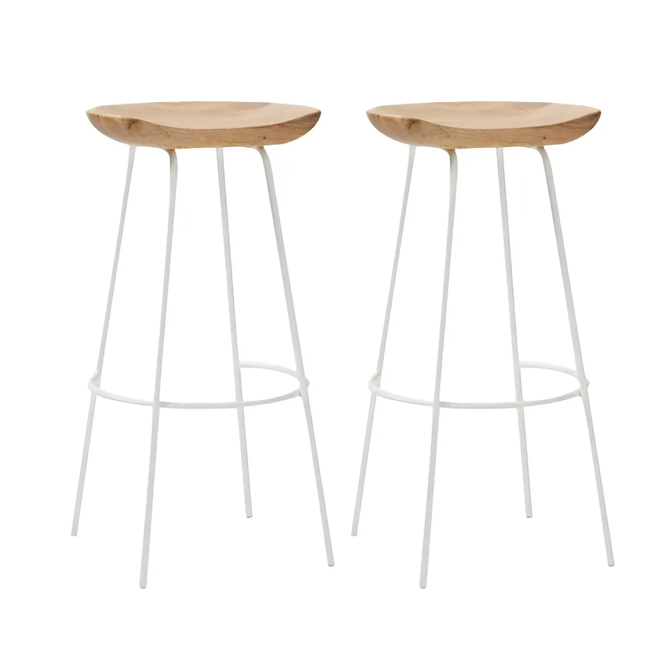 Modern Solid Wood Counter Height Bar Stools
