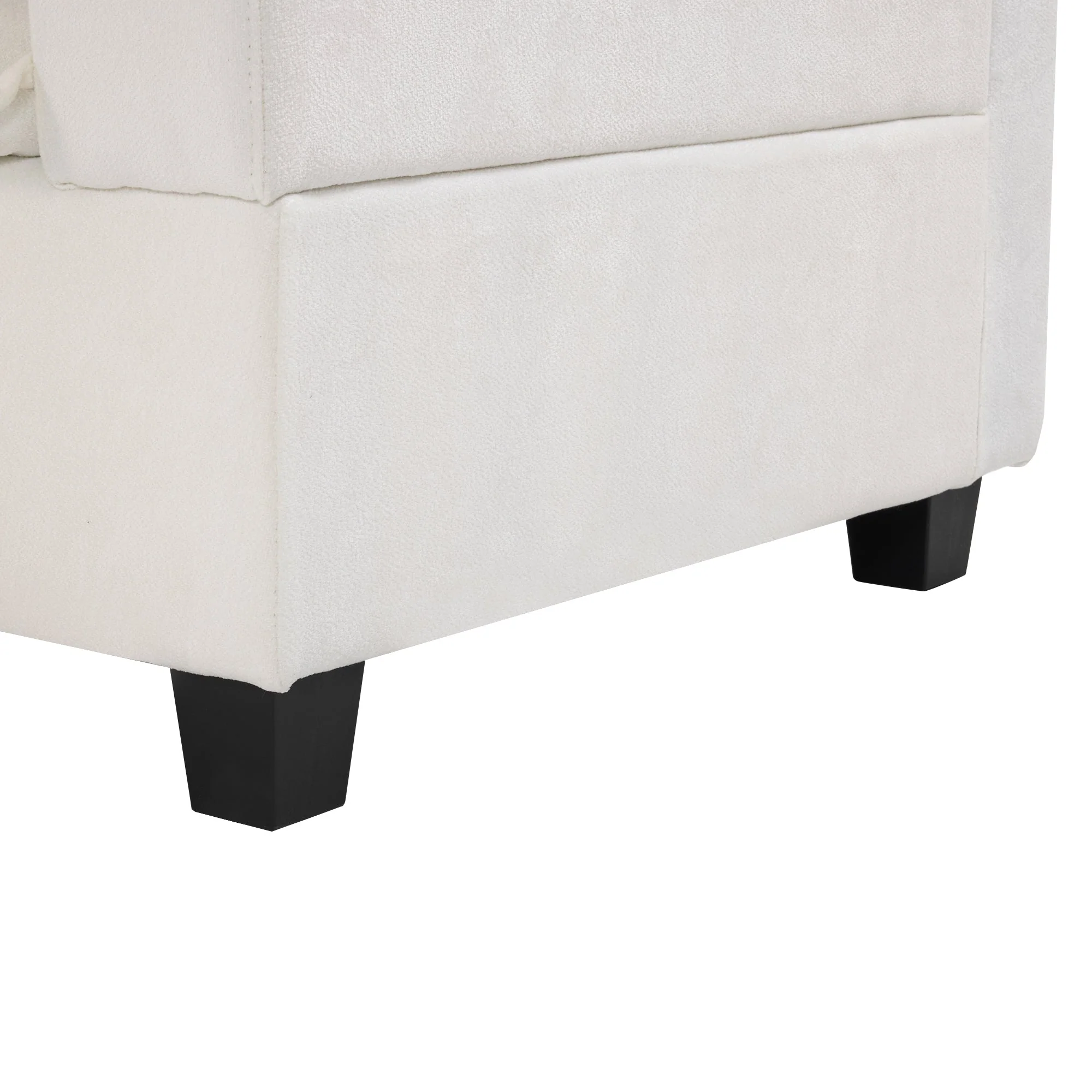 Walker Edison | Cloud Modular U-shaped Sectional Sofa with Ottoman and Coffee Table