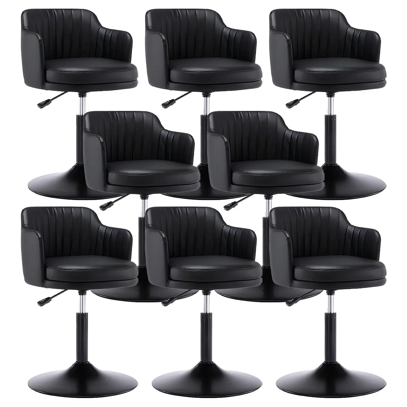 Modern Leather Armrests Swivel Adjustable Bar Stool