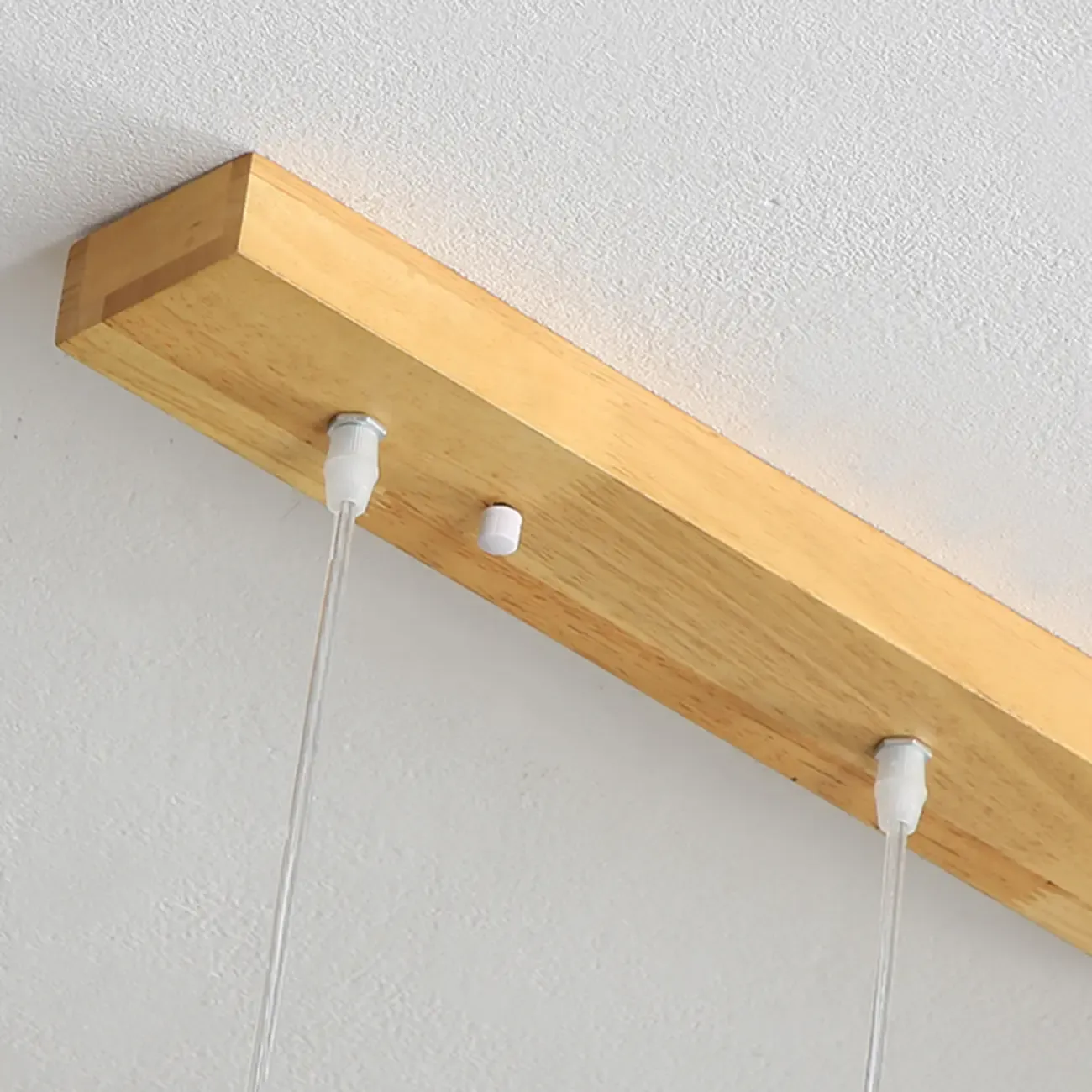 Cone Shade Wooden Kitchen Island Pendant Light Adjustable