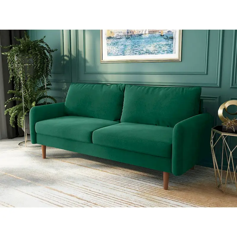 70Velvet Square Arm Sofa
