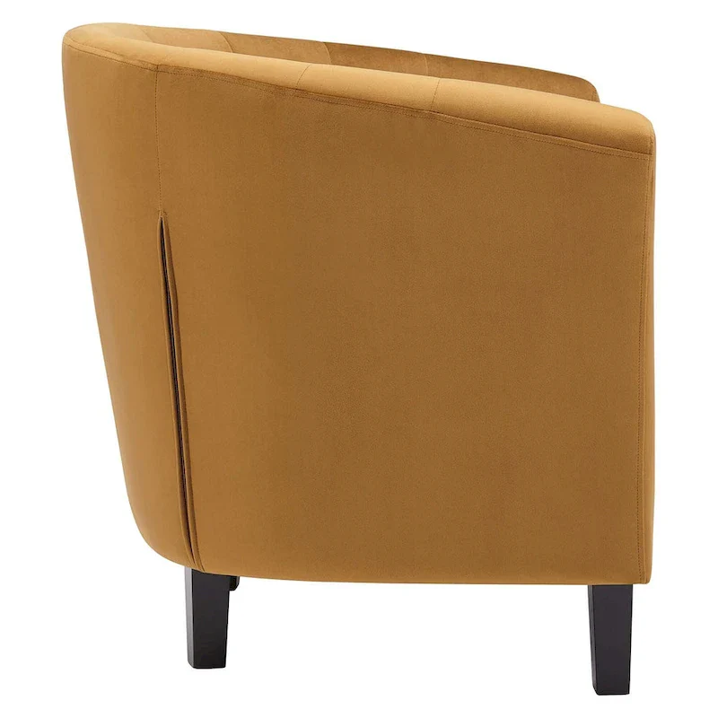 Bristol Classic Cognac Velvet Button Tufted Tub Chair
