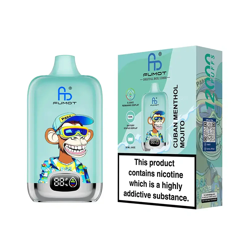 Fumot Digital Box 12000 Cuban Menthol Mojito – Einweg-Vape mit Einzelverpackung
