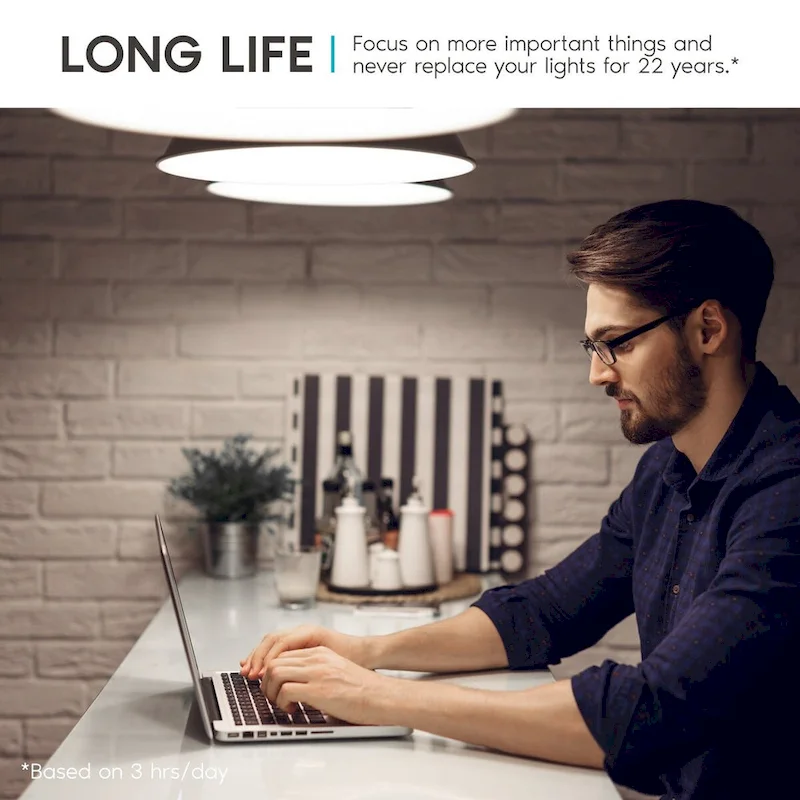 Luxrite A19 LED Light Bulb 60W Equivalent, Dimmable, 800 Lumens, Enclosed Fixture Rated, Energy Star, E26 Base (4 Pack)