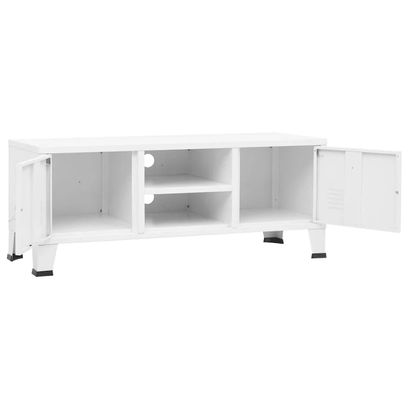 vidaXL TV Stand TV Console Sideboard TV Unit Home Media Unit Cupboard Metal - 41.3 x 13.8 x 16.5