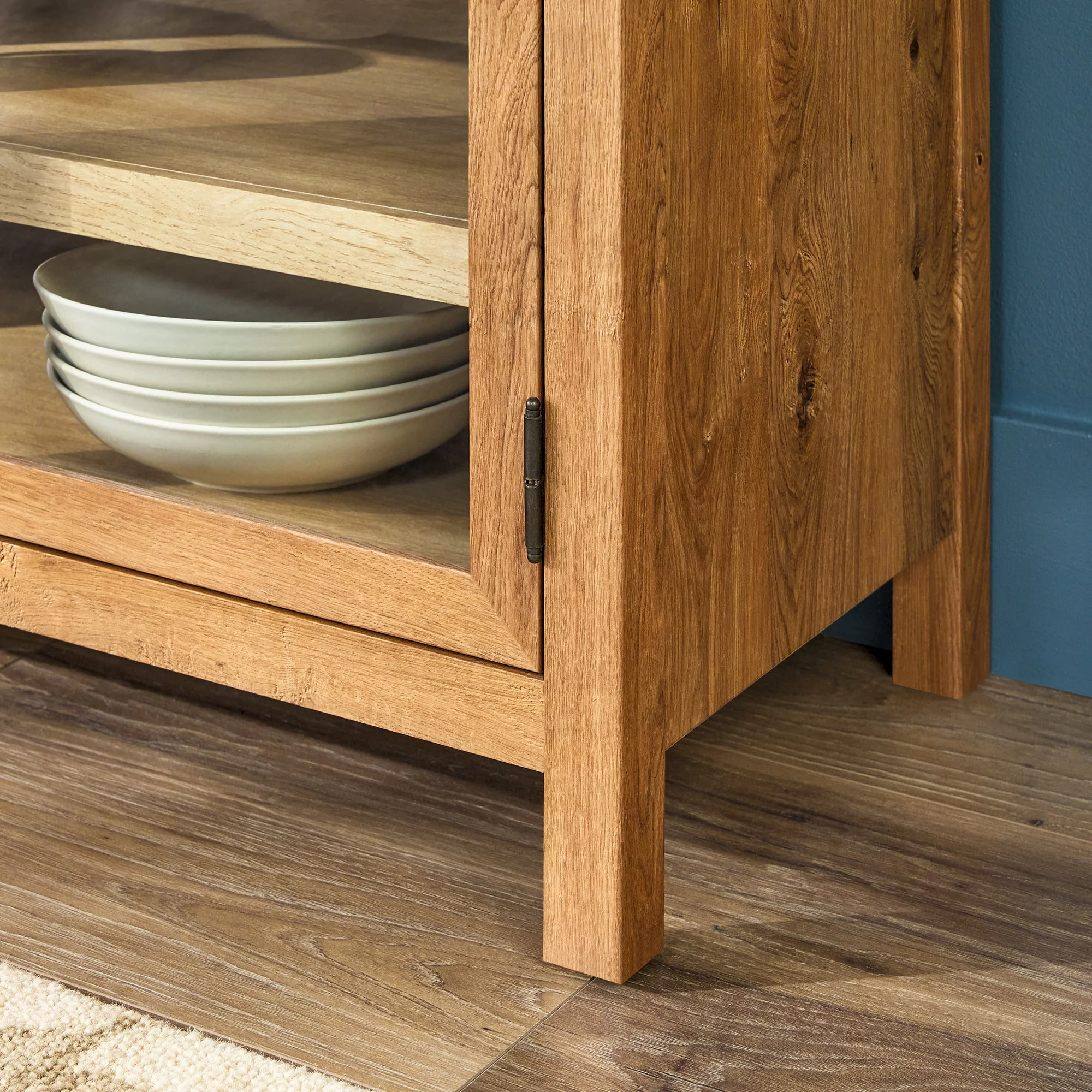 Harlow Traditional Easy Assembly Glass Door 70¡± Sideboard/TV Stand