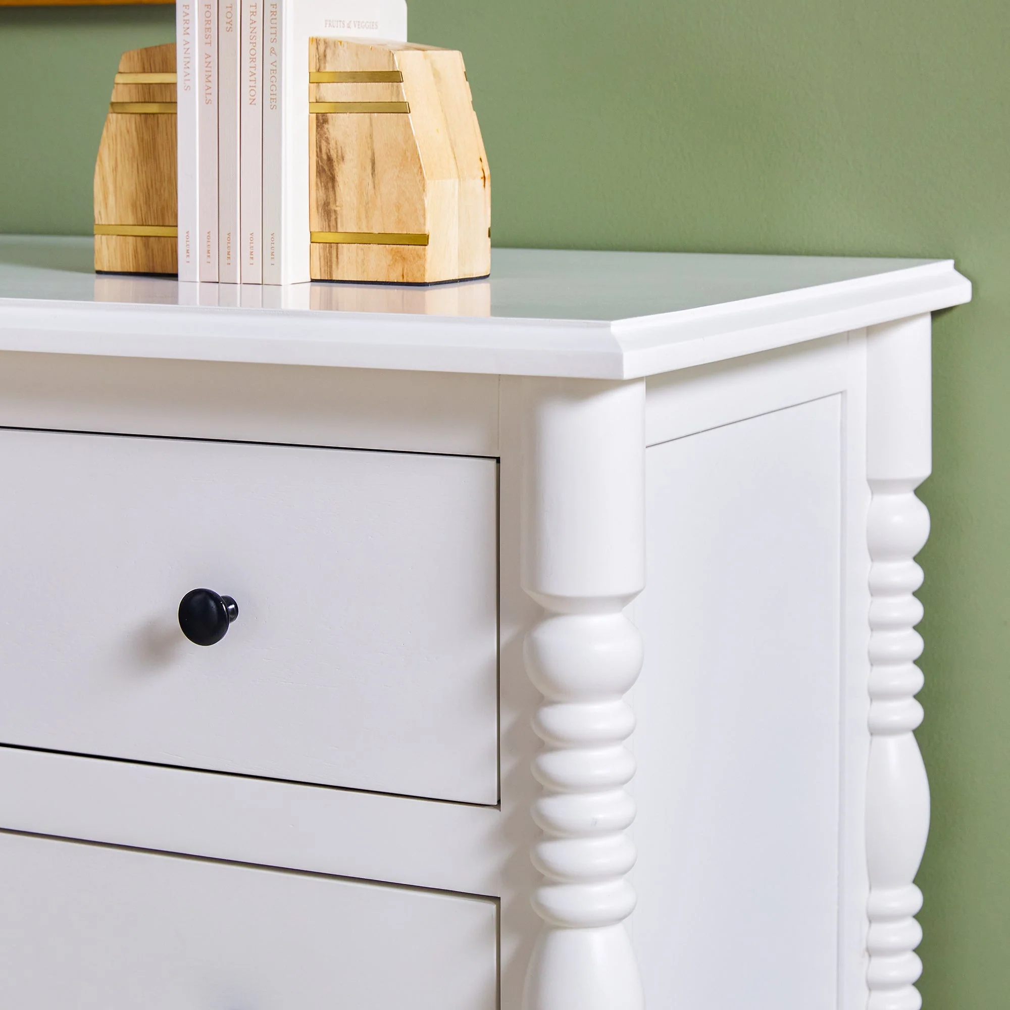 Traditional Vivienne 6-Drawer Easy Assembly Solid Wood Dresser