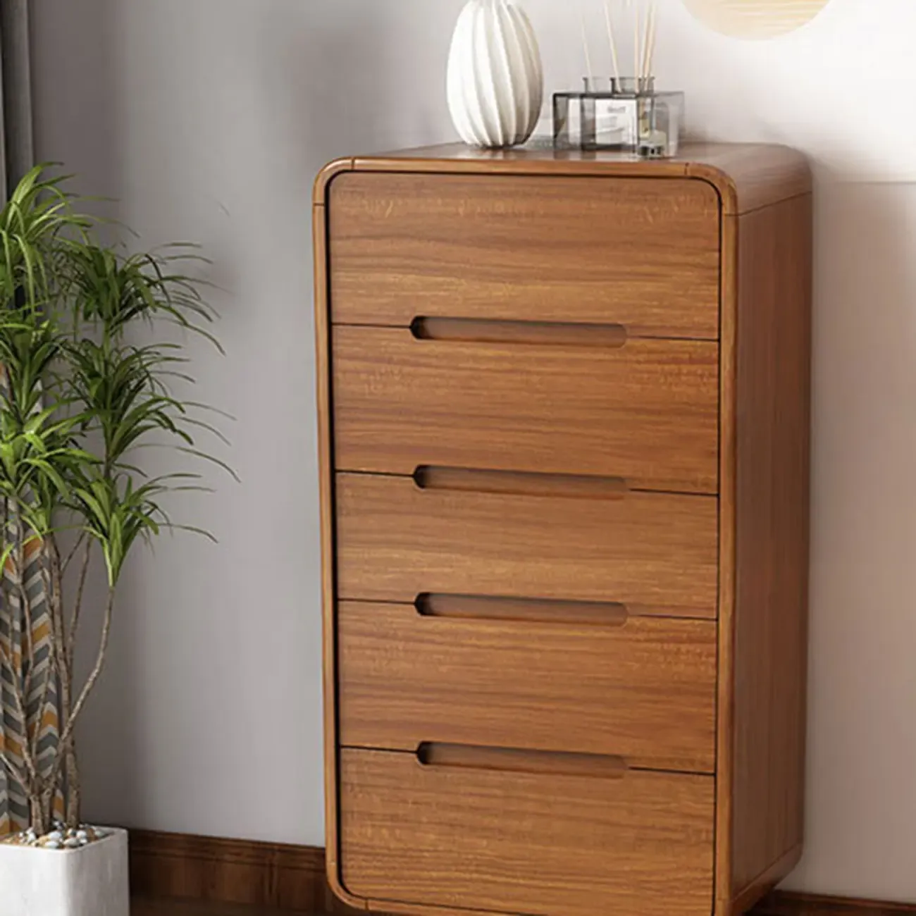 Elegant Large Brown White Wood Bedroom Chests with 9 Drawer