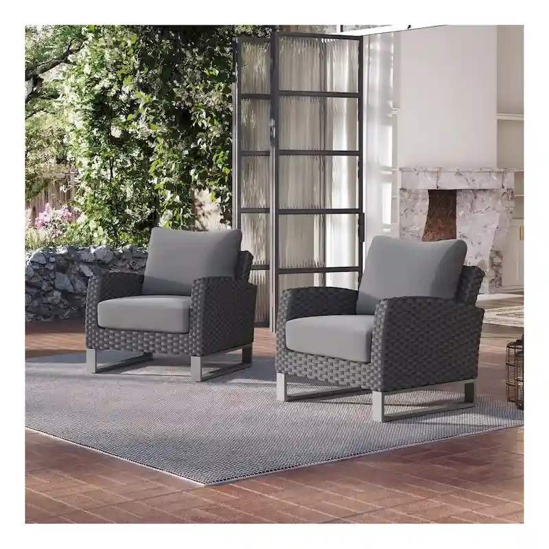 New Classic Furniture Fiji 4-Piece Patio Sofa Set with Sled Base