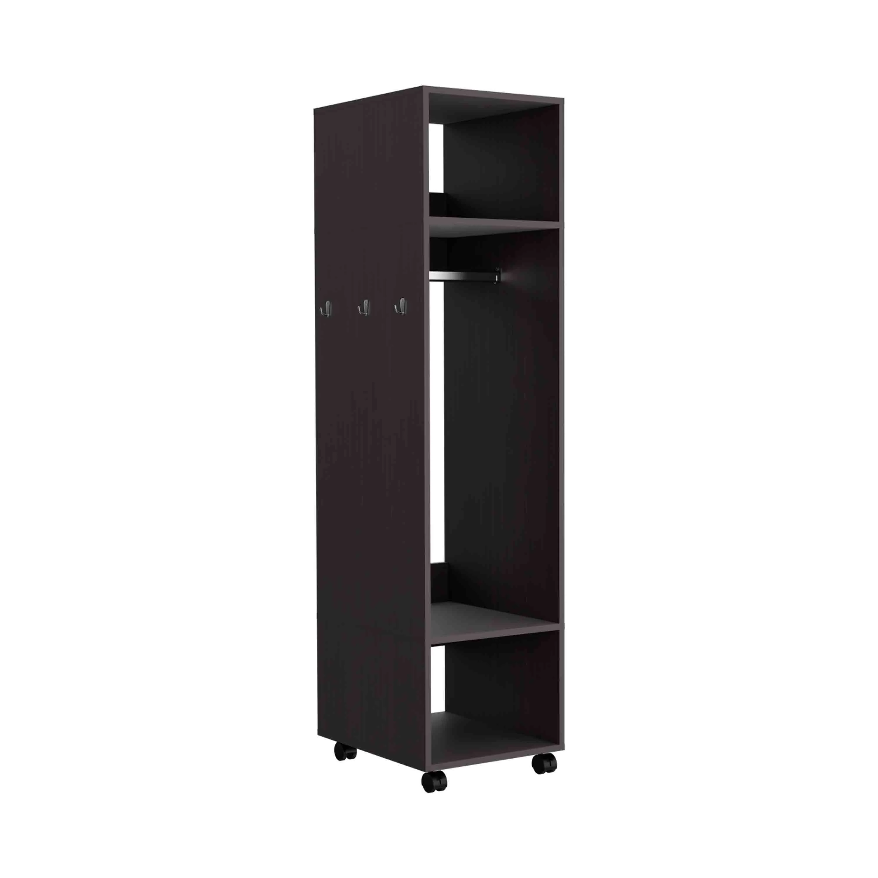 Walker Edison | Minimalist Tall Wardrobe Armoire Storage Cabinet with Mirrorlook
