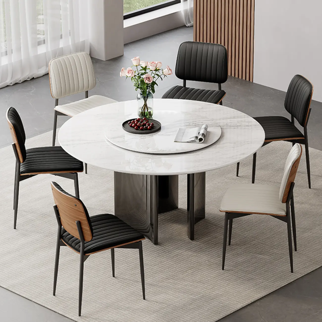 Modern Faux Leather Upholstered Side Chair