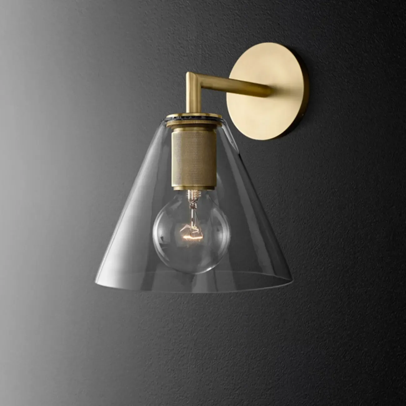 Versatile Bathroom Mini Vanity Light with Clear Glass Shade