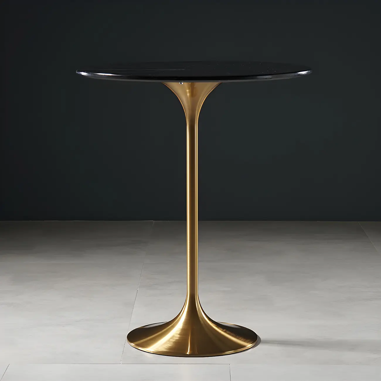 Glam Round Tall Bistro Table Pedestal Base Bar Table