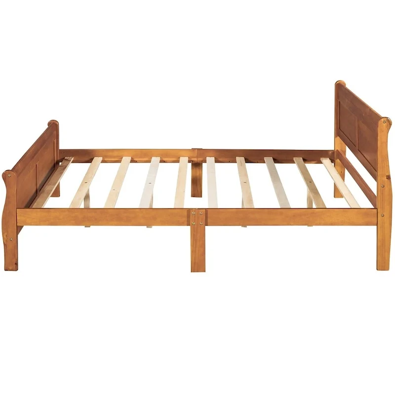 Harper & Bright Designs Wood Twin Sleigh Bed with Headboard and Footboard