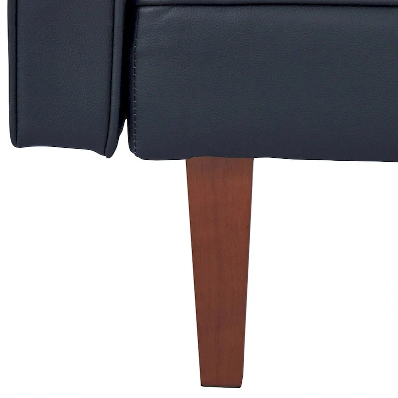 Convertible Sofa Bed Adjustable Fabric Couch Sleeper Modern Recliner Reversible Loveseat Folding Daybed Guest Bed with 2 Pillows