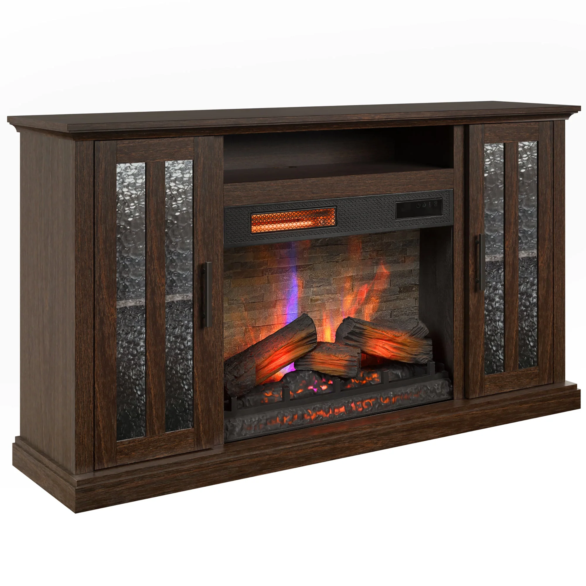 duraflame? Farmhouse Electric Fireplace TV Stand Media Console
