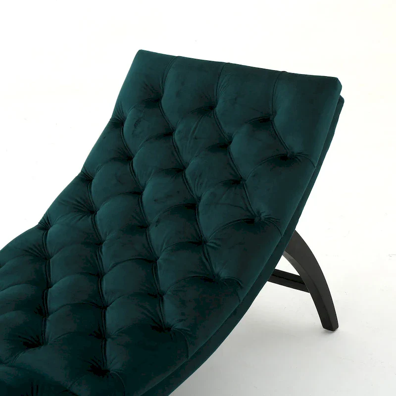 Garret Tufted Velvet Chaise Lounge by Christopher Knight Home